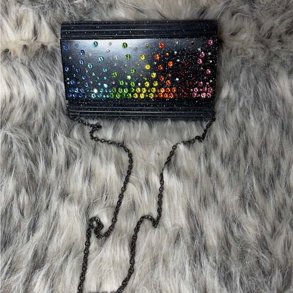 Kurt Geiger London Crystal Embellished Party Envelope Clutch.